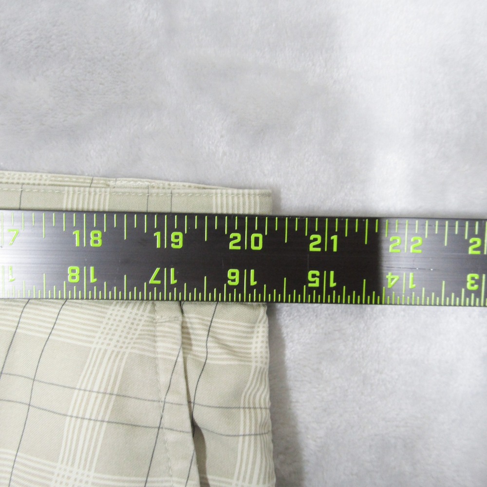Dunning Mens Golf Shorts Size 40 Sage Green Plaid Stretch Performance Activewear - Picture 6 of 13